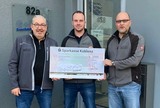 Poster Bild der Spende Großzügige Unterstützung der G+K Firmengruppe aus Neuwied