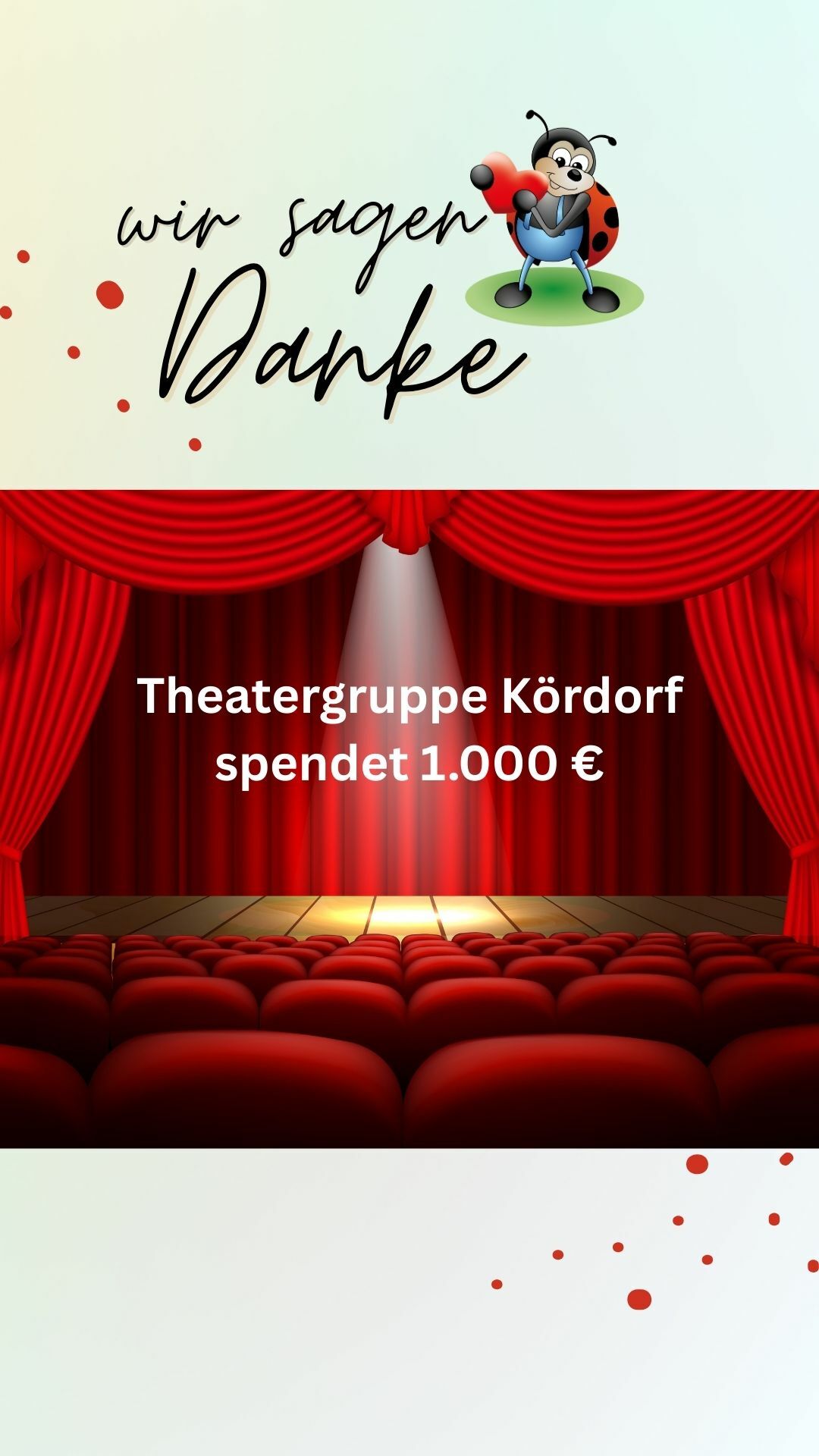 Poster Bild der Spende Theateraufführung für den guten Zweck