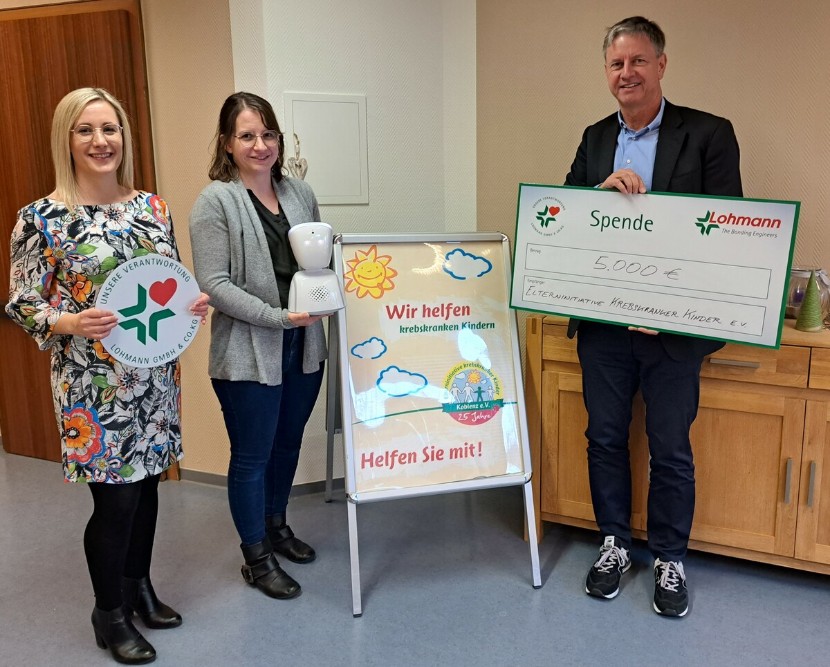 Poster Bild der Spende Lohmann GmbH und Co. KG unterstützt unsere Projekte