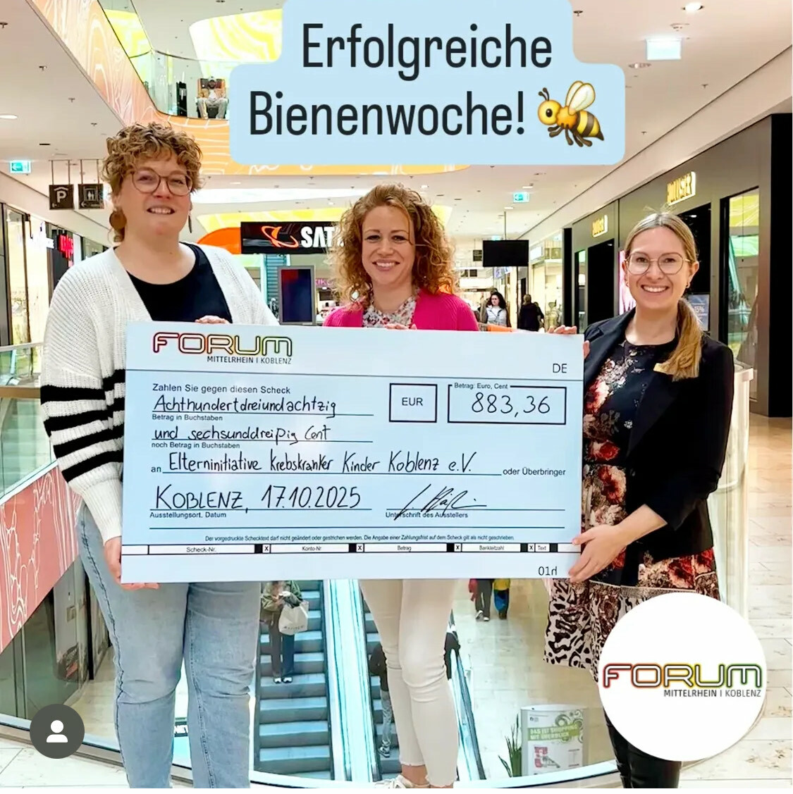 Poster Bild der Spende Bienenwoche im Forum