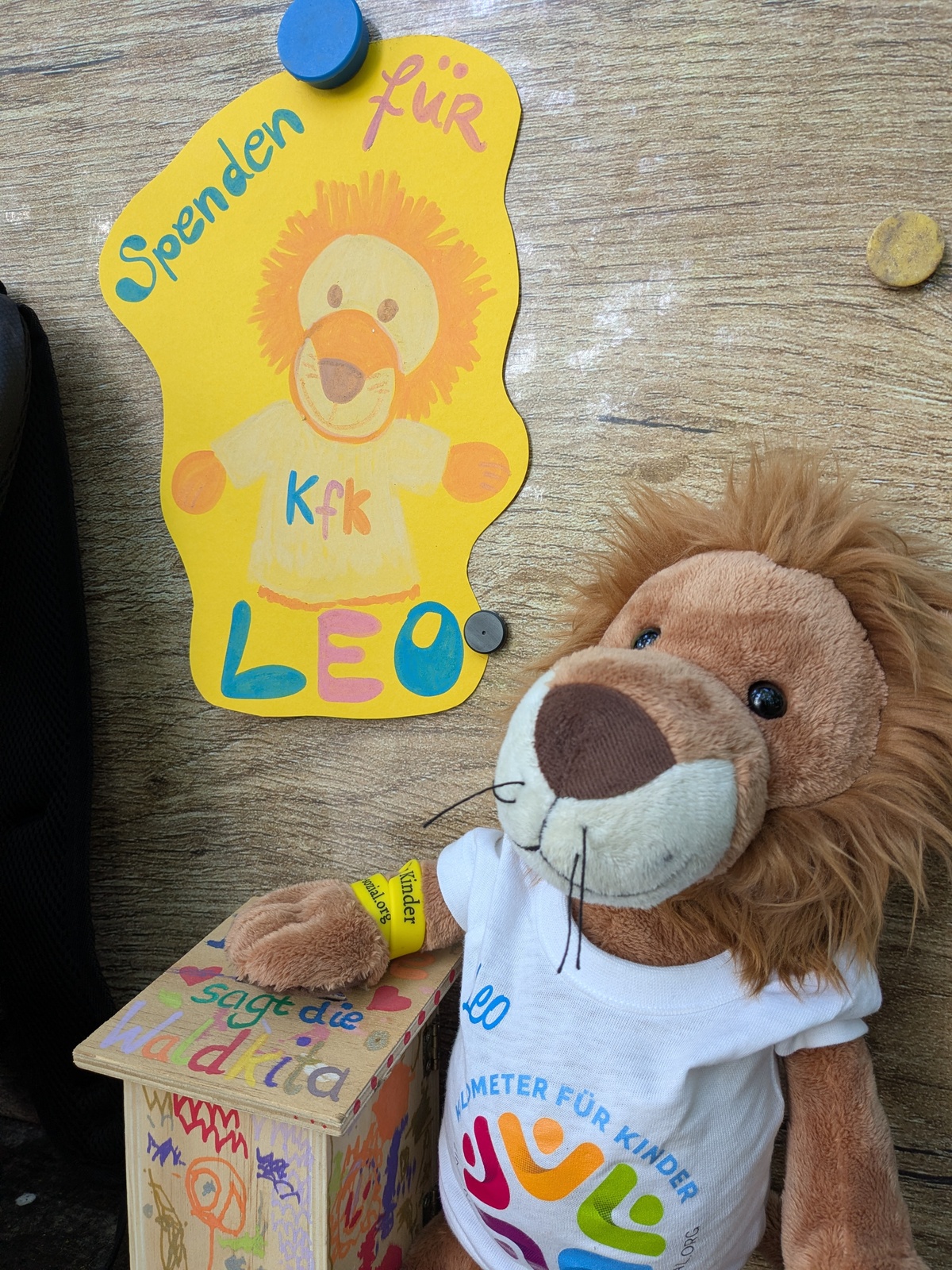 Poster Bild der Spende Löwe Leo zu Besuch in der Waldkita