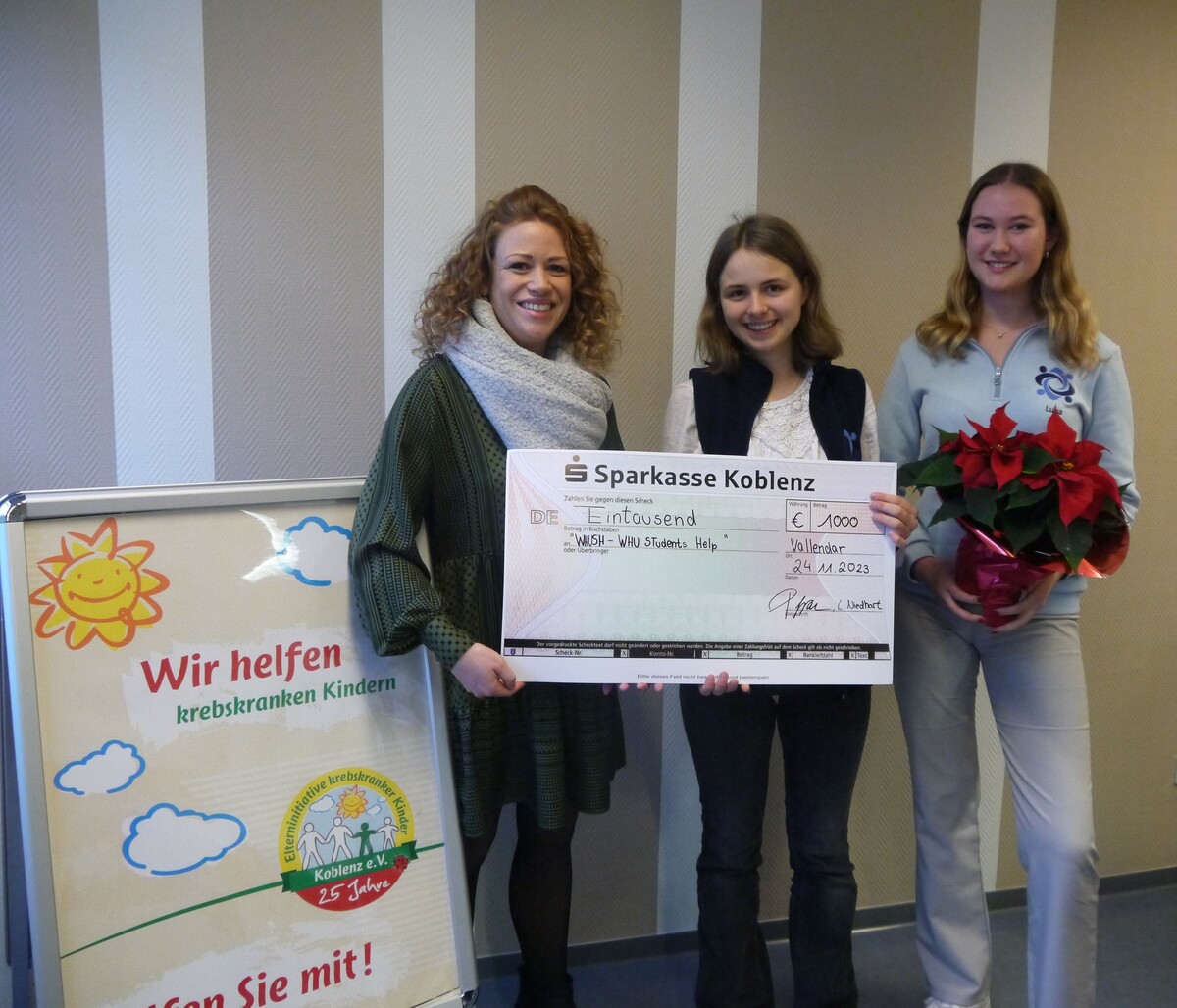 Poster Bild der Spende WHU Studenten helfen