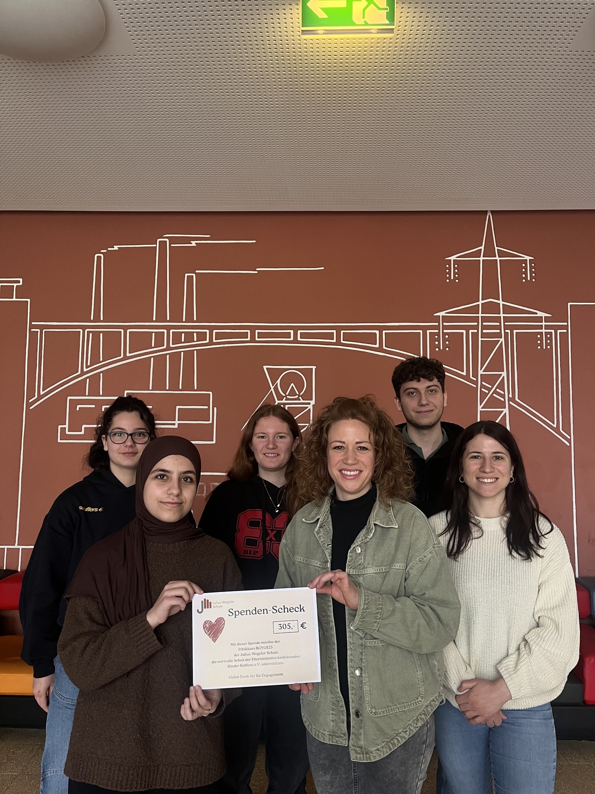 Poster Bild der Spende Ethikkurs realisiert Spendenaktion 