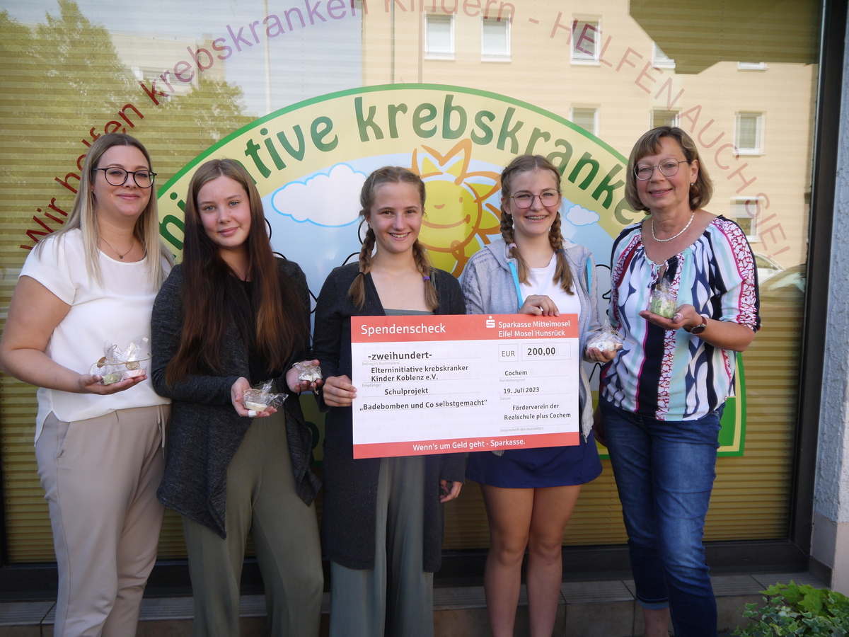Poster Bild der Spende Realschule plus Cochem